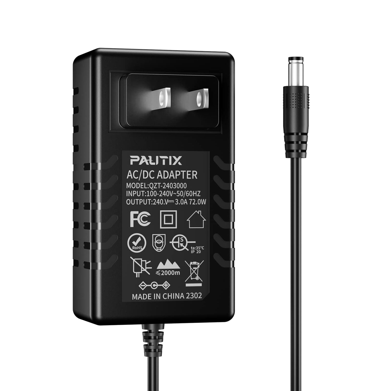 PAUTIX 24V DC Power Supply Adapter 24Volt 3A 72W