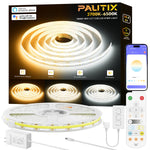 PAUTIX 24V CCT COB LED Strip Lights Kit, 16.4ft,Work with Alexa/Google Assistant