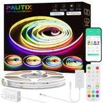 PAUTIX 24V RGB Smart IC COB LED Strip Lights Kit,20ft/6.1m Addressable, Work with Alexa/Google Assistant