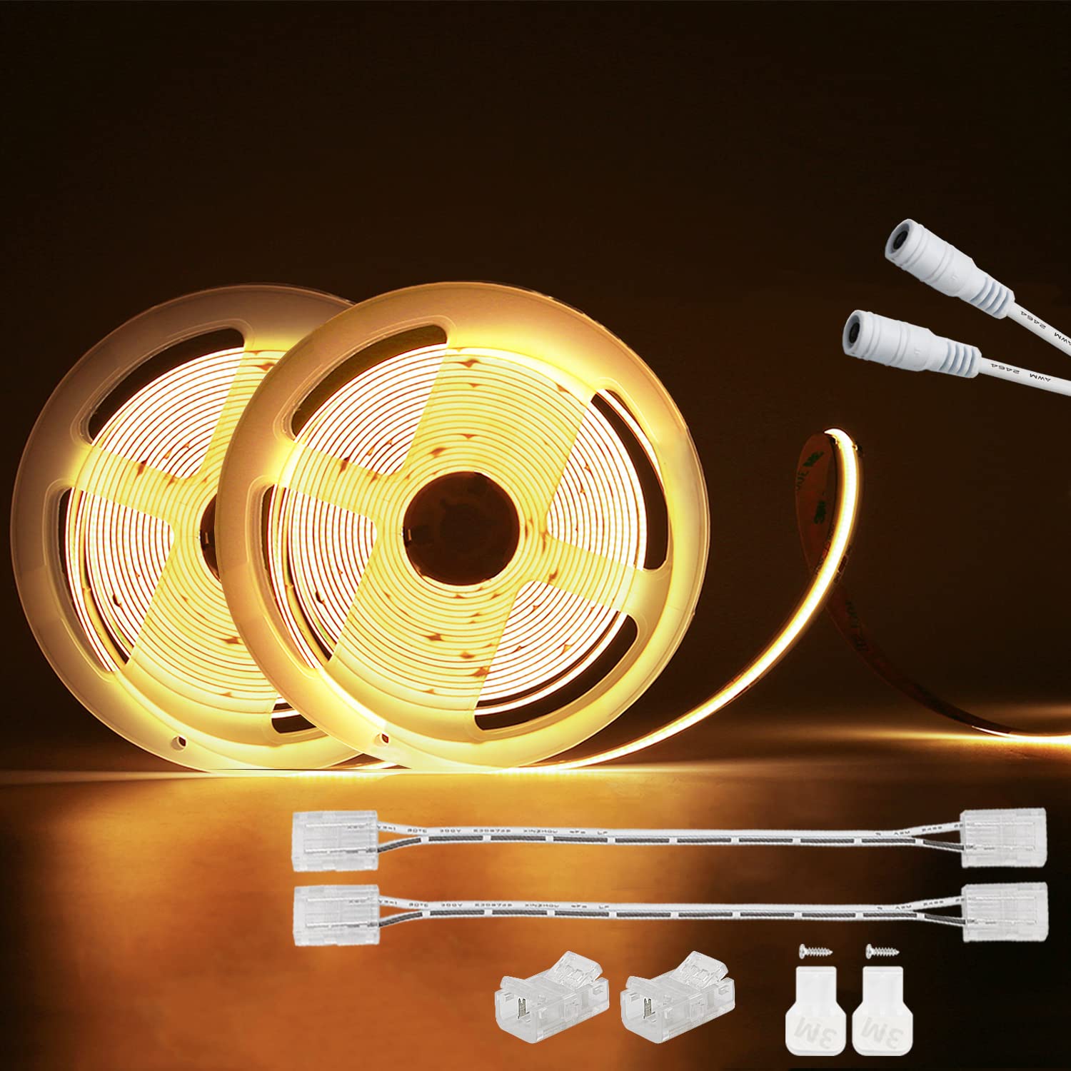 PAUTIX 24V COB LED Strip Lights ,40ft/12.2m,3000K
