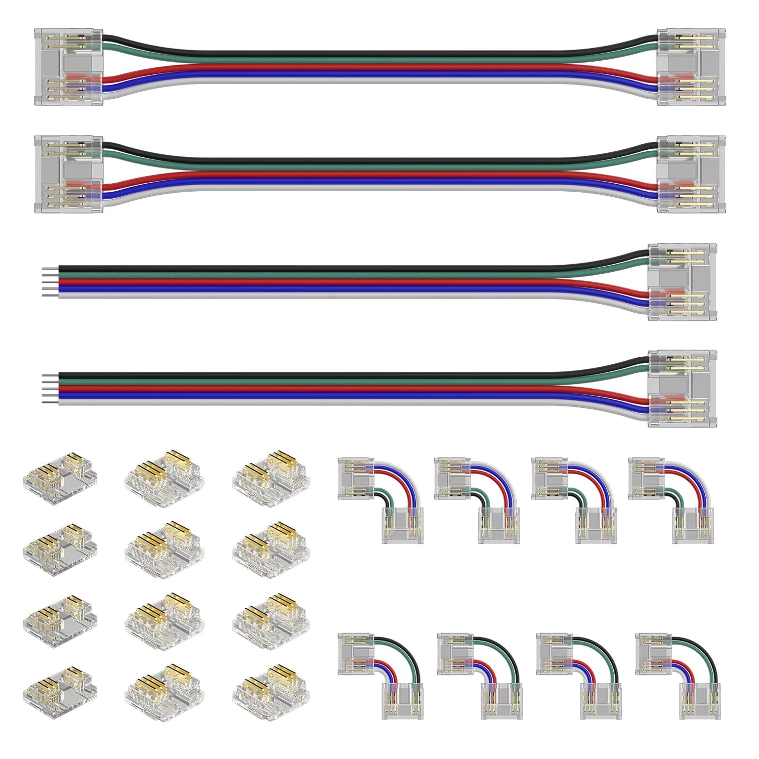PAUTIX 12mm 5-Pin Connectors Kit for RGBW COB LED Strip Light