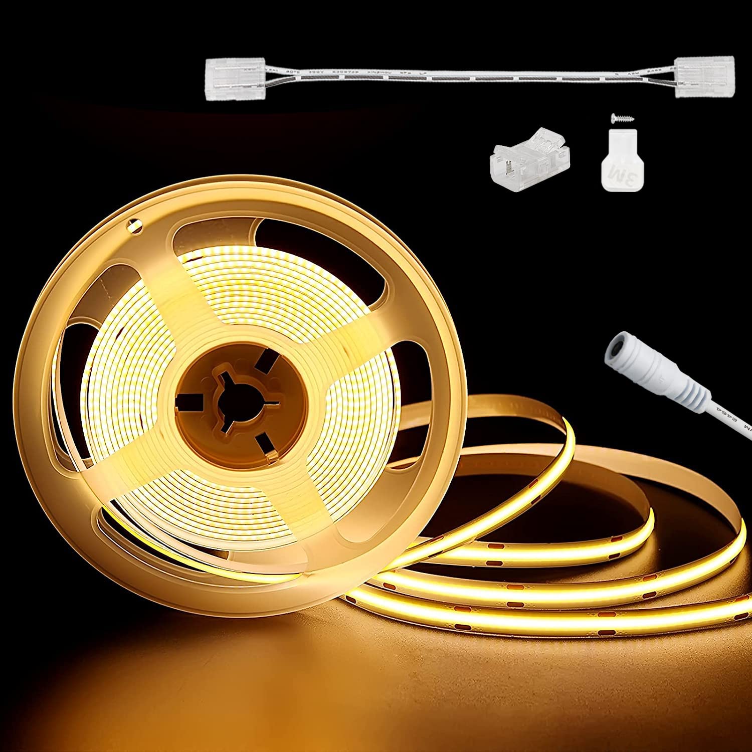 PAUTIX 24V COB LED Strip Lights,24ft/7.5m 3000K