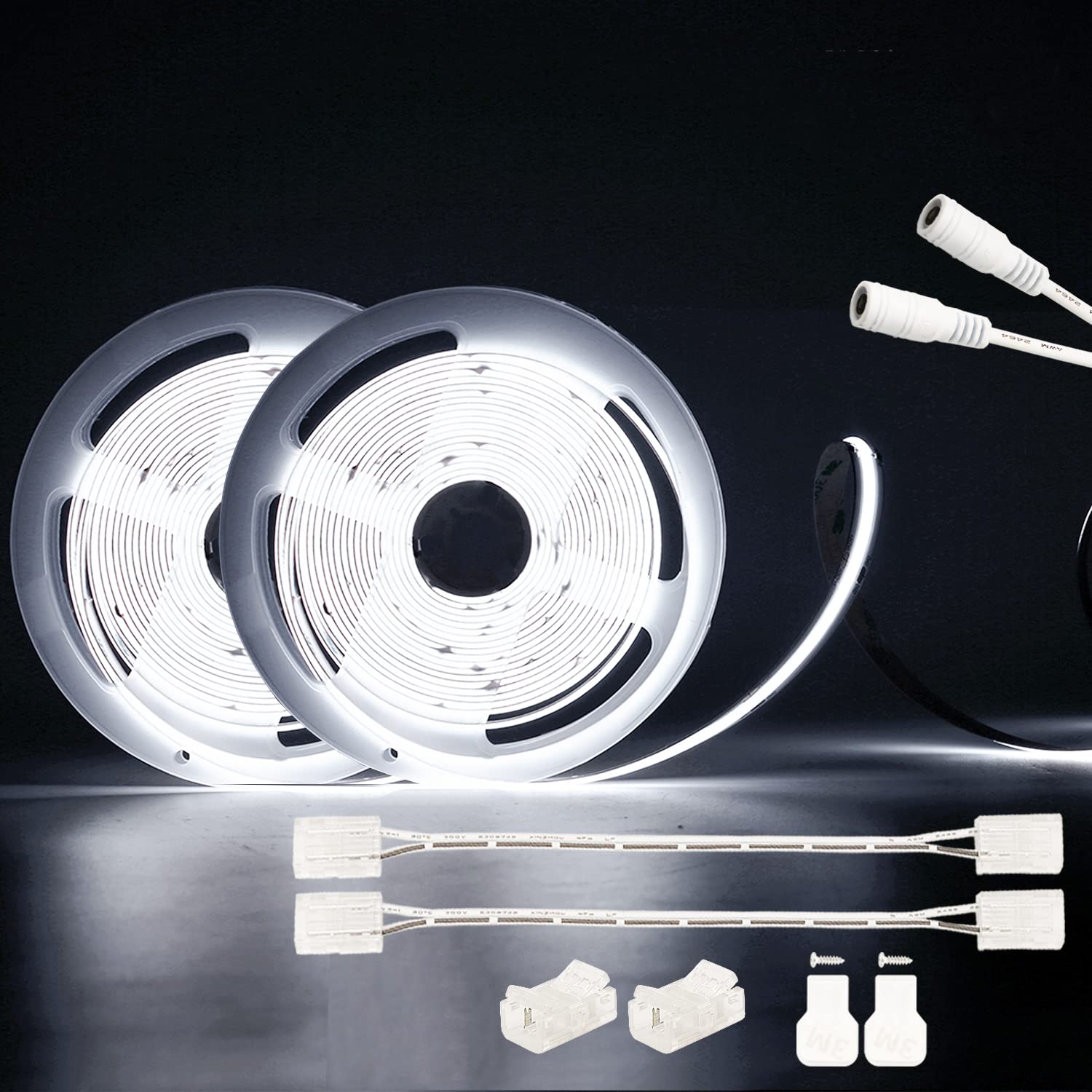  PAUTIX 24V COB LED Strip Lights ,48ft/15m 6000K,504 LEDs/m