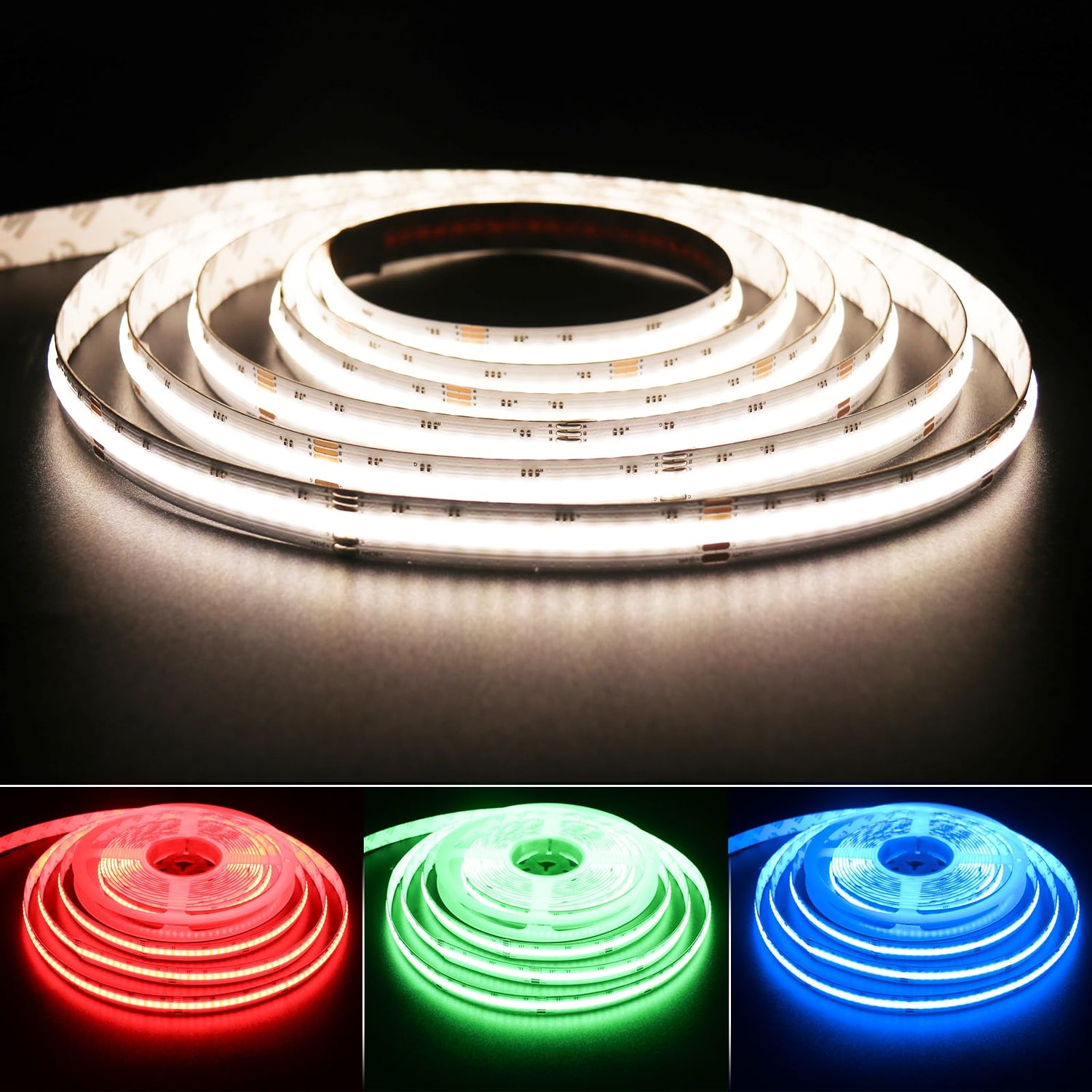 PAUTIX 24V 4000K RGBW COB LED Strip Lights,  24ft/7.5m