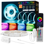 PAUTIX 24V RGB COB LED Strip Lights Kit,16.4ft/5m,Work with Alexa/Google Assistant/Tuya