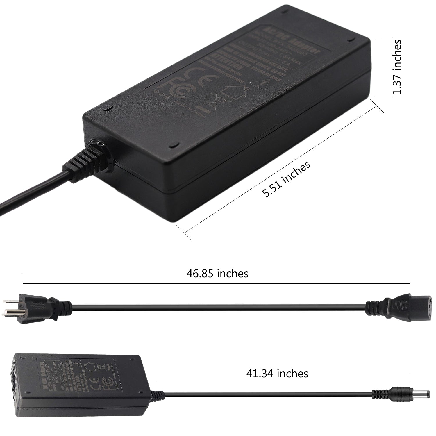 PAUTIX 24V DC Power Supply Adapter 24Volt 5A 120W