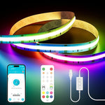 PAUTIX 5V USB RGB Smart IC COB LED Strip Lights,9.84ft/3m,Work with Alexa/Google Assistant