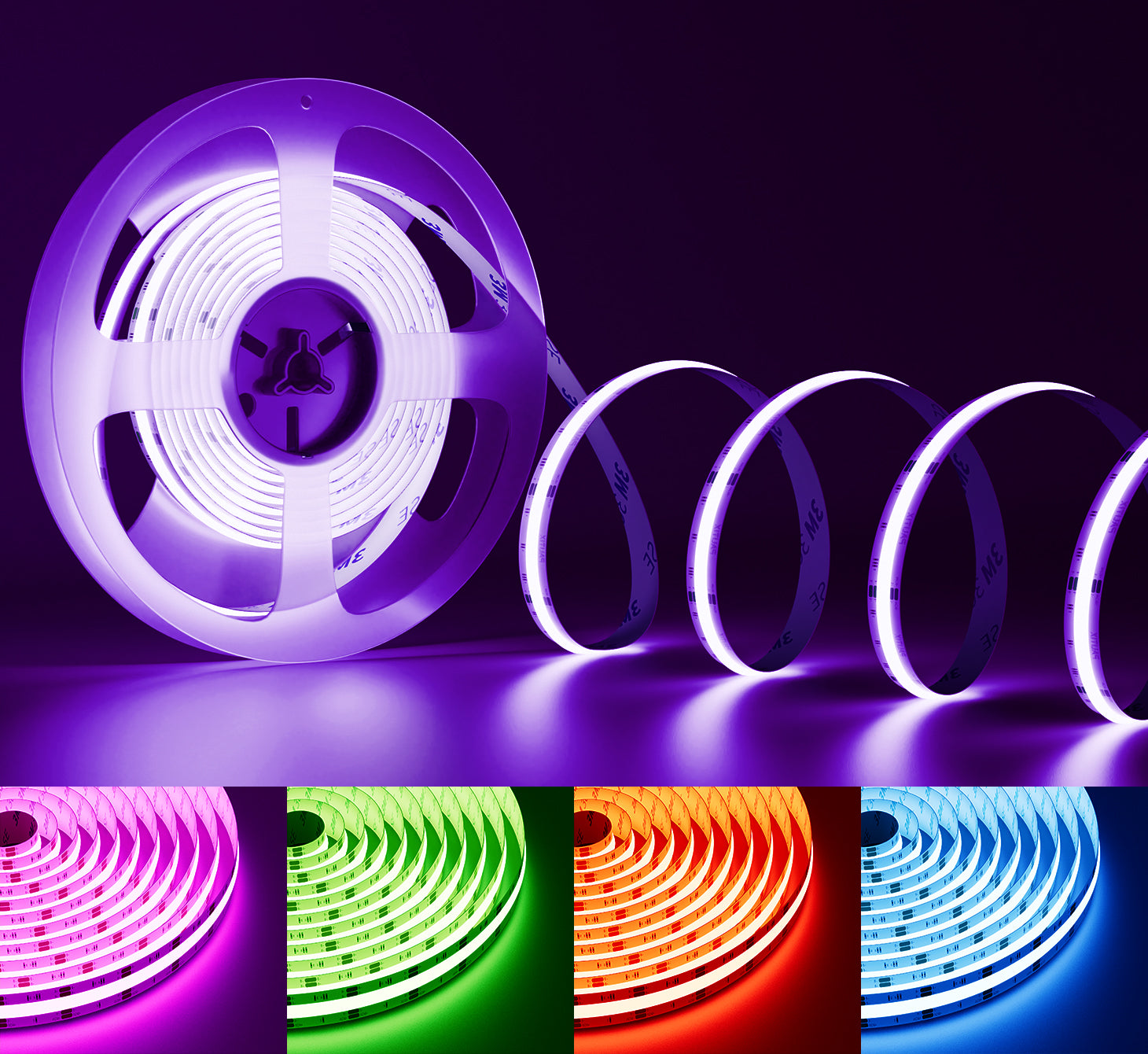 PAUTIX 24V RGB COB LED Strip Lights, 32.8ft/10m, 840LEDs/m