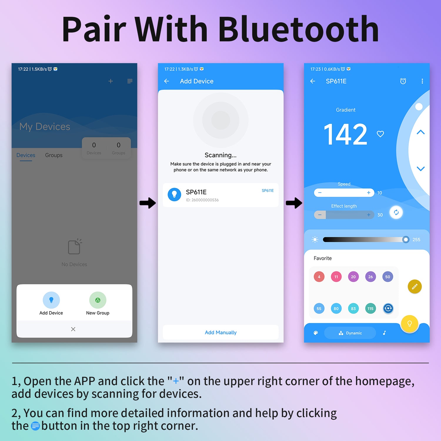 PAUTIX SP611E Bluetooth Music Pixel LED Smart Controller Kit,for Addressable RGB LED Strip with Smart IC