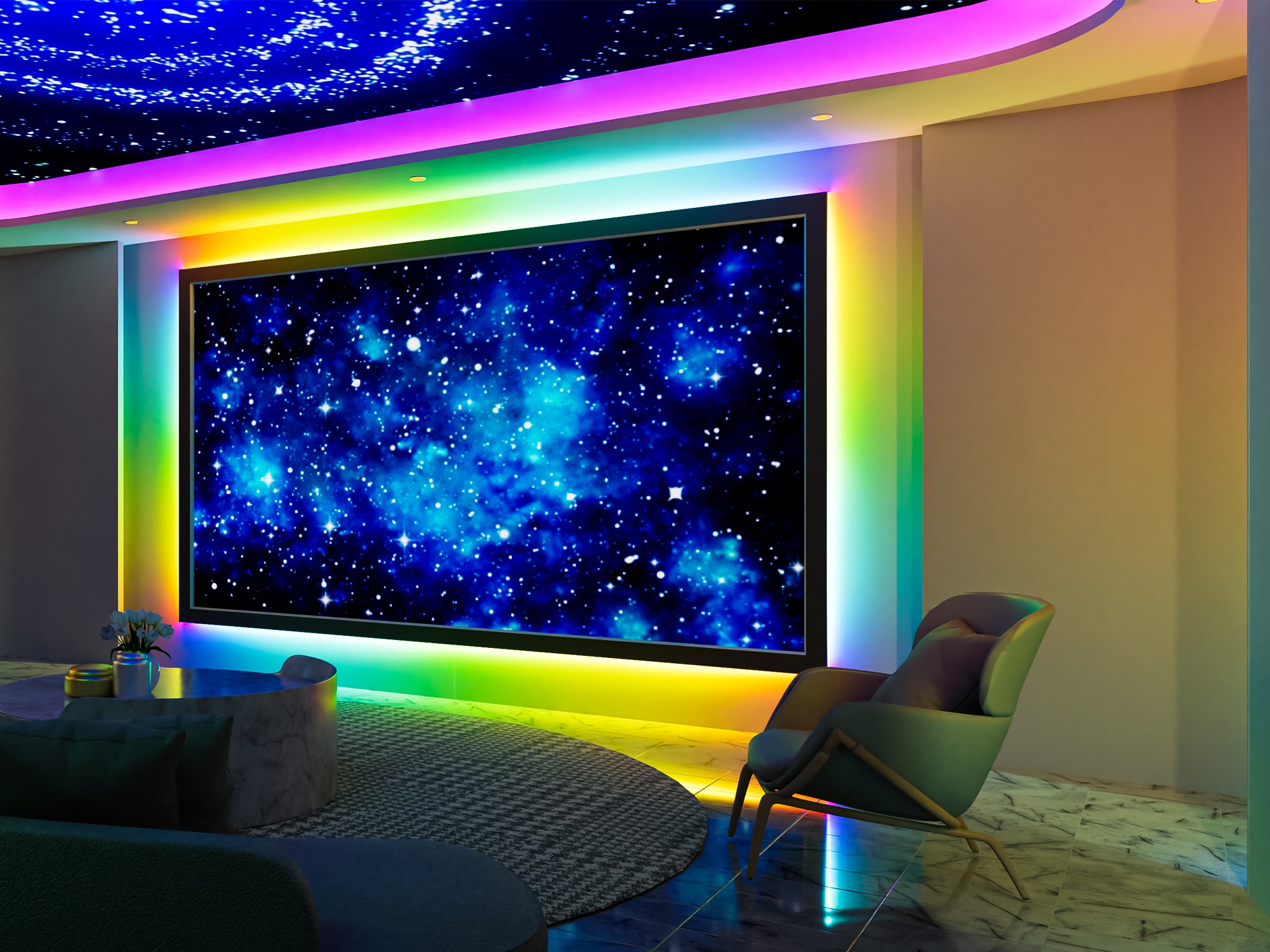 PAUTIX RGB Smart IC COB ledstrip, 5 m, 24 V kleurveranderende pixels, adresseerbare RGB-ledstrip, veelkleurig, flexibel licht voor thuis, doe-het-zelf verlichtingsprojecten (controller en adapter PAUTIX RGB Smart IC COB ledstrip, 5 m, 24 V kleurveranderende pixels, adresseerbare RGB-ledstrip, veelkleurig, flexibel licht voor thuis, doe-het-zelf verlichtingsprojecten (controller en adapter