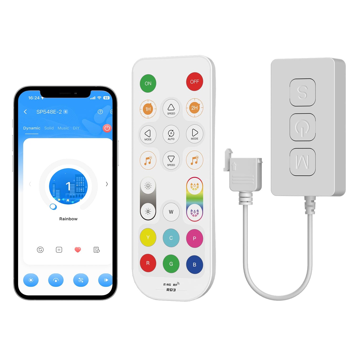PAUTIX Wi-Fi+Bluetooth Music Pixel LED Smart Controller Kit SP548E,Work with Alexa/Google Assistant
